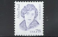 US GREAT AMERICANS NH Suffragette Alice Paul 2943b Pale Violet - Free Ship USA
