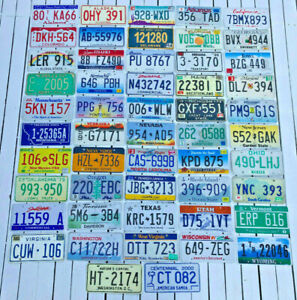 50 State License Plate Collection + WA DC & American Samoa - Good Condition