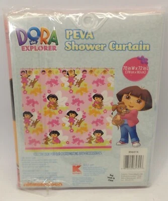 Cortina de ducha Nickelodeon DORA The Explorer vinilo PEVA Dora & Puppy 70X72 nueva Foto 1 de 2
