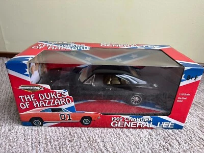 1969 DODGE CHARGER BLACK CHASE GENERAL LEE 1/18 NEW - Image 1 of 4