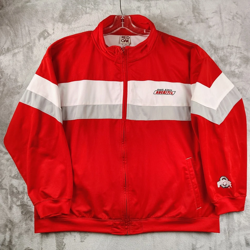 Ohio State Buckeyes Zip Front Jacket By Red Oak Size 2XL Track Coat Athletic - Image 1 of 4