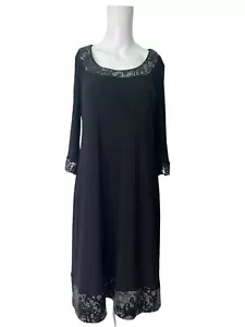 TIANA B New York Dress Size Medium Black Cocktail Sparkley Sequinned Womens EU40 - Picture 1 of 10