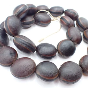 Collar hebra HAMBURGUESA FRIJOLES MARINOS Semillas a la deriva tribal ajustable Colombia - Imagen 1 de 7