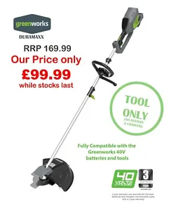 Cordless 40V Brush cutter 2in1 Greenworks Duramaxx Tool (No battery No Charger) - Picture 1 of 9