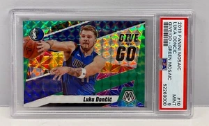 2019-20 Panini Mosaic Luka Doncic Give and Go Green #10 PSA 9 Dallas Mavs - Picture 1 of 4