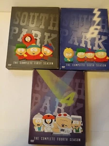 South Park - The First Season 4 Th Season And 6 Season (DVD, 2004, 3-Disc Lot - Picture 1 of 4