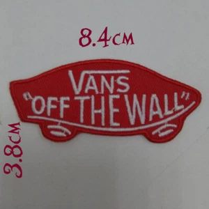 Quality Iron/Sew on Vans skater patch cut old school skateboard Red - Picture 1 of 2
