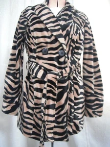 Tiger stripe Jacket Blazer Tailored and Tuff Ladies plush animal print SZ-LARGE - Picture 1 of 7