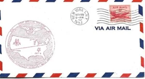 First Official Non-Stop Airmail Flight New York-LA Nov 29 1953 AAMC#307b - Picture 1 of 1