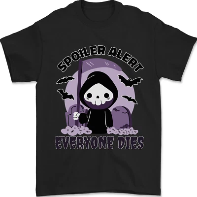 Drôle Grim Reaper Film Spoiler Halloween T-Shirt 100% Coton - Photo 1/2