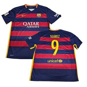 FC Barcelona Trikot #9 Suarez Gr. XL 2015 2016 Nike rot blau, La Liga Camiseta