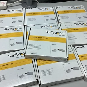 Startech.Com Usb External Stereo Audio Adapter Converter Bulk Buy X 10 Units - Picture 1 of 4