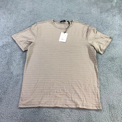 Camisa Theory Para Hombre Mediana Cónica Precisa 100% Algodón Pima Beige Camiseta Blanca $95 Foto 1 de 4