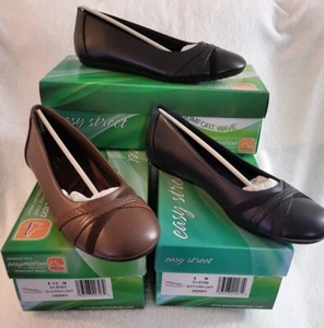 Easy Street Derry Ballet Flats Shoe NIB  -Selections Blue 8, Black 8.5, Tan 8 - Picture 1 of 19