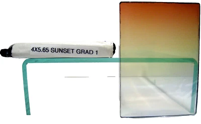 Tiffen 4x5.65" Sunset Grad 1 Glass Vertical Graduated Filter - Image 1 of 4