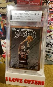 1996 FINEST MICHAEL JORDAN BRONZE 50 STERLING COATING CGS 9.5 C STORE READ - Bild 1 von 7