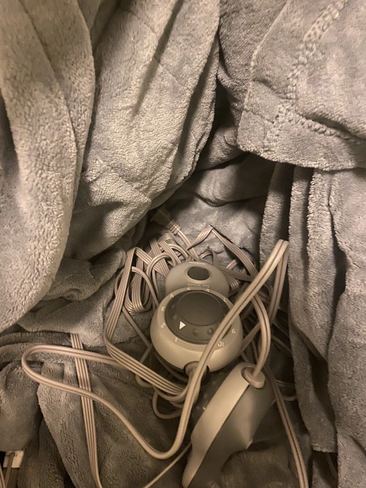 Sunbeam Velvet Plush Electric Heated Blanket - Grey, Size: Queen - Image 1 of 1