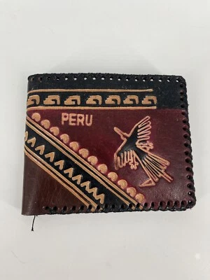 Бумажник ручной работы Peru двойного сложения унисекс перуанский - Изображение 1 из 4