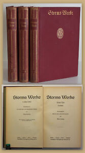 Lorenz Storms Werke 1927 6 Teile in 3 Bänden Belletristik Klassiker Literatur sf