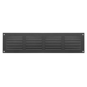 Anthrazit Metall Belüftung Grille 400mm x 100mm Fliegengitter Flach Kanal Deckel - Bild 1 von 2