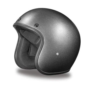Casco de motocicleta Daytona Cruiser gris metal cara abierta DOT DC1-GM - Imagen 1 de 6