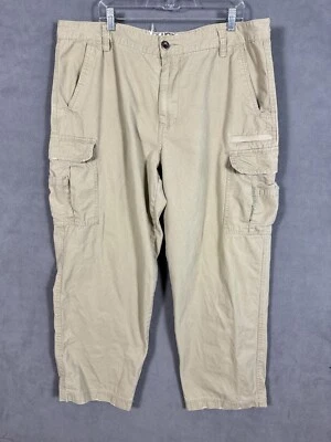 Pantalones cargo Plugg para hombre 40x30 beige pierna recta pantalón patinador holgado Foto 1 de 4