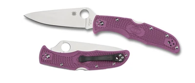 Spyderco Knives Endura 4 Lockback Purple VG-10 C10FPPR Stainless Pocket Knife - Image 1 of 4