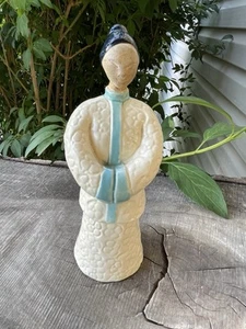 Vintage antike tschechoslowakische chinesische Porzellan Keramik Dame Figur Tang Kleid - Bild 1 von 22