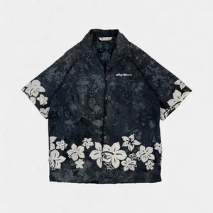 Vintage Y2K Rip curl short sleeve floral shirt navy blue small - Picture 1 of 4