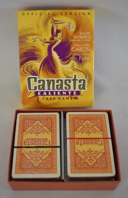Canasta Caliente Card Game SEALED DECKS Parker Brothers 2001 Hasbro Official USA - Image 1 of 4