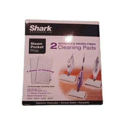 Paquete de 2 almohadillas de limpieza de microfibra Shark Lift Away Pro fregonas de bolsillo de vapor rectangulares Foto 1 de 4