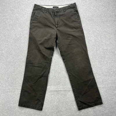 Pantalones Banana Republic Para Hombre 33x30* Marrón Oscuro Dawson Relajado Chino Caquis Preppy Foto 1 de 4