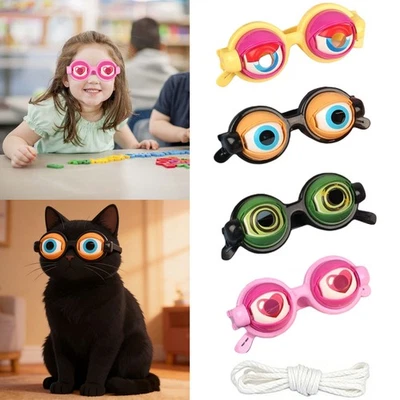 ZHUZHUQI74 Crazy Googly Eyes Glasses Novelty Shaking Fun Gag Gifts for Kids Pet Adult Party
