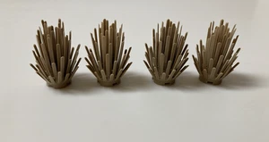 Lego Plant Prickly Bush Dark Tan 6064 Lot of 4 Tan Bushes - Picture 1 of 7
