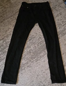 Jeans uomo Levi's 505 taglia 32W x 36L - Nero - Foto 1 di 3