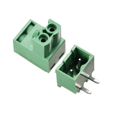 20 Set 2 Pin 5.08mm Pitch Right Angle PCB Screw Terminal Block Connector New - Image 1 of 4