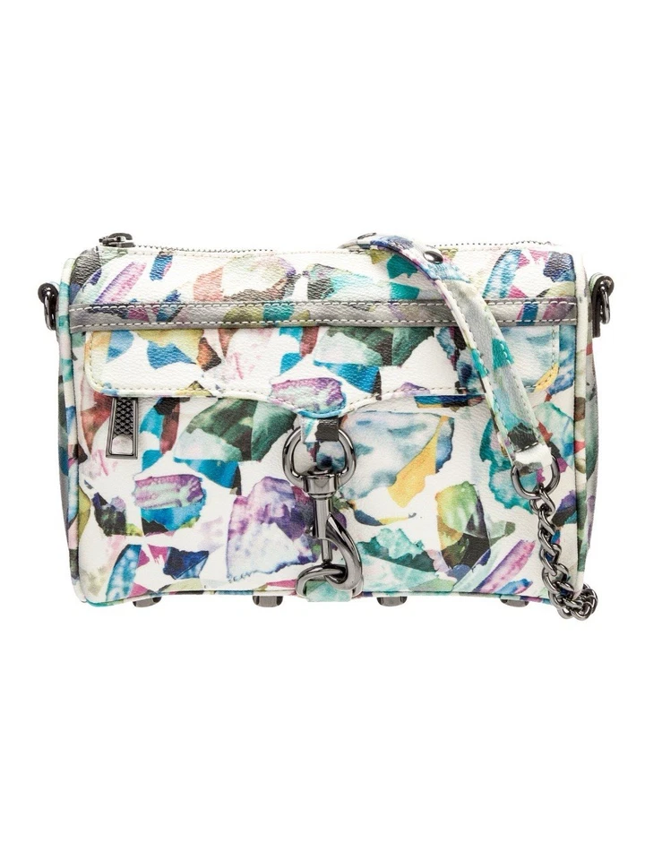 Bolso Bandolera de Hombro Rebecca Minkoff MAC Mini Cuero Acuarela Pastel Usado en Excelente Condición 07 Foto 1 de 4