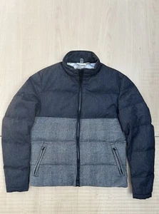 Men's Pure DKNY Wool Blend Puffer Jacket Grey Mix Size Medium - Picture 1 of 17