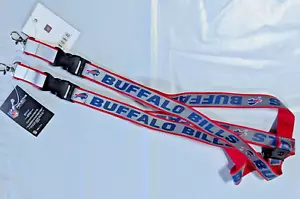 Buffalo Bills Reflective Lanyard - Lot of 2 - Breakaway Keychain - New w/ tags - Picture 1 of 1