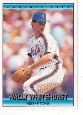 1992 Donruss #134 Wally Whitehurst New York Mets + Yes 4 Free Mystery Cards - Image 1 of 2