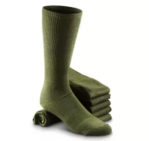 NEW US Military Issue Green Cushion Boot Socks BASIC TRAINING ISSUE ALL SIZES - Picture 1 of 1