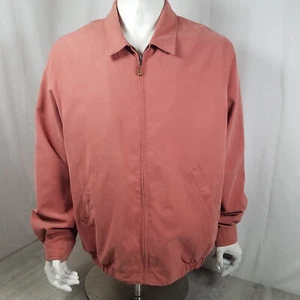 Peter Millar Mens Harrington Jacket Size Large Salmon Full Zip Windbreaker - Picture 1 of 13