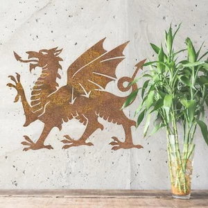 Rustic Welsh Dragon Wall Art - 60cm - Picture 1 of 7