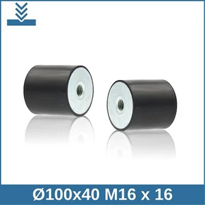 C Ø100x40 M16 x 16 NK 75° Shore Gummi Metall Puffer Silentblock - Picture 1 of 2