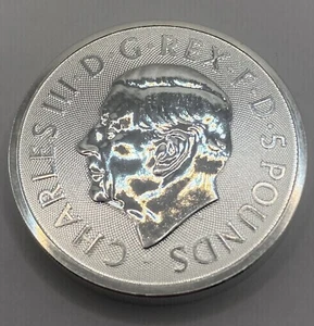 Moneda de unicornio Gran Bretaña 2024 2 oz .9999 plata 0,9999 5 libras - Imagen 1 de 4