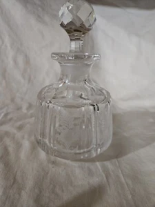 Vintage American Brilliant Cut Glass Cologne With Stopper - Picture 1 of 8
