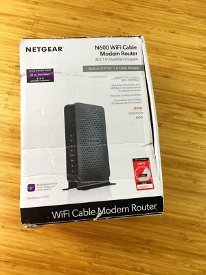 NETGEAR C3700V2 Wireless WiFi 3.0 Cable Modem Router With Cords Ships Fast!!! - Image 1 of 4