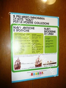 DEPLIANT PIEGHEVOLE KIT DI MONTAGGIO NAVI DITTA IL GIOCATTOLO NAVI ANTICHE MODER - Bild 1 von 3