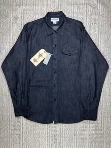 SASSAFRAS Diggin Work Shirt, MEN'S EXTRA LARGE, 6oz DENIM, Indigo Cotton, JAPAN - Picture 1 of 9