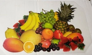 4er SET KUNSTSTOFF KÜCHE KLAR TISCHSETS 12" x 18", FRÜCHTE & BEEREN, BH - Bild 1 von 20